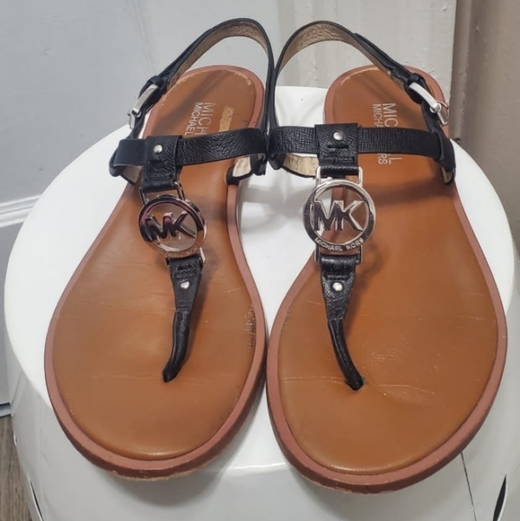 MICHAEL Michael Kors Women's Sondra Leather Thong Sandals Size 6½ 🌴 - Picture 5 of 6